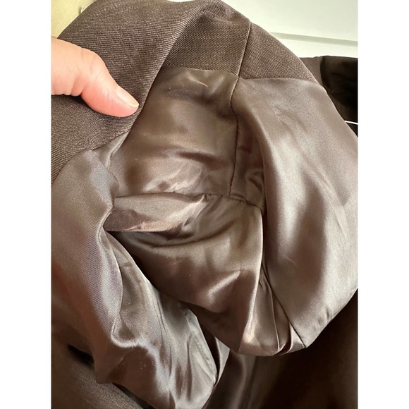NWT Women Jacket Pants Brown Suit 2pc Set 8 New Washable Dry Clean Work Office - Picture 8 of 14